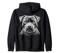 Huella digital de perro - Staffordshire Bull Terrier Dad Mom Sudadera con Capucha