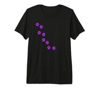 Huellas de Animales púrpura Lindo Gatos Perros Mascotas Camiseta Premium