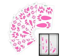 Huellas De Conejo De Pascua,9 Adhesivos Festivos de Bricolaje de Doble Cara para Ventanas | De Suelo De Huellas De Conejo,Para Vidrio Ventana Puerta Refrigerador Dormitorio Cocina Sala De Estar Tienda