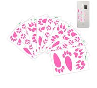 Huellas De Conejo De Pascua Para Suelo | 9 Adhesivos Festivos de Bricolaje de Doble Cara para Ventanas,Pegatinas De Patas De Conejo,Para Puerta De Espejo Dormitorio Cocina Sala Tienda