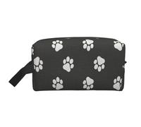 Huellas de Pata de Perro Huellas de Pata de Gato Mascota, Bolsa de Maquillaje Bolsa de cosméticos Bolsa de artículos de tocador de Viaje portátil Organizador de Bolsa de Maquillaje