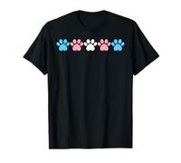 Huellas de pata en colores trans suaves y bonitos Camiseta