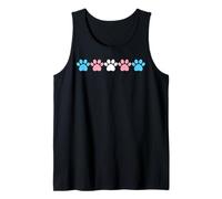 Huellas de pata en colores trans suaves y bonitos Camiseta sin Mangas
