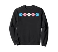 Huellas de pata en colores trans suaves y bonitos Sudadera