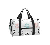 Huellas de Patas de Perro,Bolso Deportivo Bandolera de Mano, Bolsa de Deporte, Bolsa de Viaje de Gran Capacidad para Mujeres y Hombres.