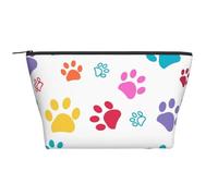 Huellas de Patas de Perro de Colores, Bolsa de artículos de tocador Bolsa de Maquillaje Bolsa de cosméticos Bolsa de artículos de tocador de Viaje portátil
