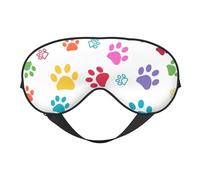 Huellas de patas de perro de colores, Cubreojos completos Antifaz bloqueador de luz Antifaz para dormir Antifaz suave con los ojos vendados Noche