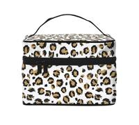 Huellas de Patas Negras sobre Fondo grisBolsa de Maquillaje, Bolsa de Cosméticos Portátil para Mujer-Organizador de Cosméticos de Viaje, Regalo para Momentos Especiales