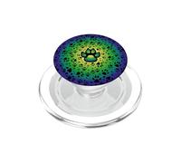 Huellas de Perro Verde Amarillo Azul con Garras PopSockets PopGrip para MagSafe