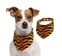 Huellas de Tigre,Pañuelos de algodón para Perros, Bufandas Ajustables para Mascotas,S