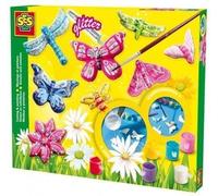 Huellas de yeso mariposas + brillo