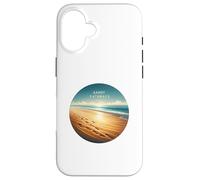 Huellas del océano al Amanecer, Camino costero hacia la Serenidad Profunda y Tranquila Carcasa para iPhone 16