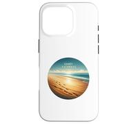 Huellas del océano al Amanecer, Camino costero hacia la Serenidad Profunda y Tranquila Carcasa para iPhone 16 Pro