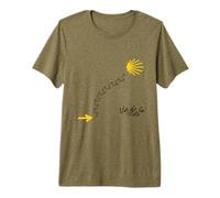 Huellas hacia la Vieira del Camino Vía de la Plata Camiseta Premium