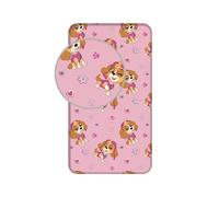 Paw Patrol - Sábana Bajera Ajustable para niñas, 90 x 200 cm, Ropa de Cama Rosa con Skye, sábana Bajera de algodón Suave para niños, sábana Bajera Antideslizante para un sueño cómodo, Ropa de Cama de