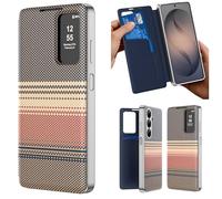 Hülle Flip Funda para Galaxy A17 Case + Smart View Window Wallet Cover + Textured Leather,Folio Cuero Cáscara para Samsung Galaxy A17(1)