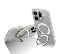 Hülle Frosted Translucent Funda para Find X9 Pro Case + Rotating Ring Stand,Wireless Charging Cover para OPPO Find X9 Pro(1)