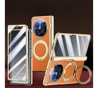 Hülle Funda para Find N6 Case + Rotating Stand + Wireless Charge + Hinge + Glass Film,Cuero Bumper Cover para OPPO Find N6(1)