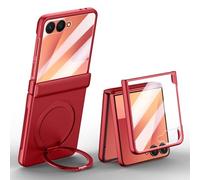 Hülle Funda para Flip7 Cáscara + Glass Film + Hinge + 360°Rotating Bracket + Wireless Charge,Bumper Case Armor Cover para Samsung Galaxy Z Flip7(4)