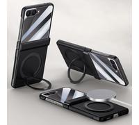 Hülle Funda para Flip7 Cáscara + Glass Film + Hinge + 360°Rotating Bracket + Wireless Charge,Bumper Case Armor Cover para Samsung Galaxy Z Flip7(1)
