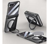 Hülle Funda para Flip7 Clear Case + Glass Film + Hinge + 360°Rotating Bracket + Wireless Charge,Bumper Cover para Samsung Galaxy Z Flip7(4)