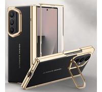 Hülle Funda para Fold7 Carcasa Plating Frame + Hinge + Folding Lens Bracket + Glass Film,Cuero Bumper Case para Samsung Galaxy Z Fold7(2)