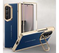 Hülle Funda para Fold7 Carcasa Plating Frame + Hinge + Folding Lens Bracket + Glass Film,Cuero Bumper Case para Samsung Galaxy Z Fold7(1)