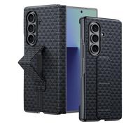 Hülle Funda para Fold7 Case + Hinge + Sliding Strap Kickstand,Cuero Cover Bumper Shell para Samsung Galaxy Z Fold7(5)