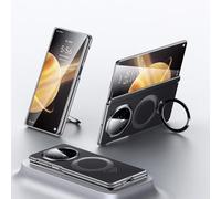 Hülle Funda para Magic V3 Case + Magnetic Ring Bracket + Hinge + Plating Frame + Wireless Charging,Cuero Cover Bumper Shell para Honor Magic V3(1)