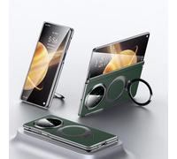 Hülle Funda para Magic V3 Case + Magnetic Ring Bracket + Hinge + Plating Frame + Wireless Charging,Cuero Cover Bumper Shell para Honor Magic V3(4)