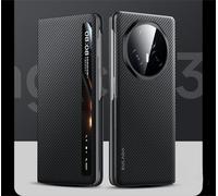 Hülle Funda para Magic V3 Magnetic Flip Case View Window + Wireless Charge,Carbon Fibre Folio Cover para Honor Magic V3(4)