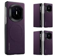 Hülle Funda para Mate X7 Magnetic Flip Case View Window + Wireless Charge,Carbon Fibre Folio Cover para Huawei Mate X7(1)