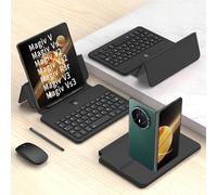Hülle Funda para Mate X7 Teclado + Ratón + Adjustable Hinge Flip Folio + Stylus,Universal Book Cover Keyboard Kit para Huawei Mate X7(2)