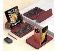 Hülle Funda para Mate X7 Teclado + Ratón + Adjustable Hinge Flip Folio + Stylus,Universal Book Cover Keyboard Kit para Huawei Mate X7(3)