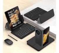 Hülle Funda para Mate X7 Teclado + Ratón + Adjustable Hinge Flip Folio + Stylus,Universal Book Cover Keyboard Kit para Huawei Mate X7(1)