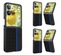 Hülle Funda para Mix Flip 2 Cáscara Carbon Fiber,Textured Leather Slim Case Bumper Cover para Xiaomi Mix Flip 2(3)
