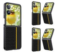 Hülle Funda para Mix Flip 2 Cáscara Carbon Fiber,Textured Leather Slim Case Bumper Cover para Xiaomi Mix Flip 2(4)