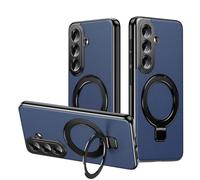 Hülle Funda para S26 Plus Case + Magnetic Ring Stand + Wireless Charging + Lens Protector,Cuero Cover para Samsung Galaxy S26+(3)