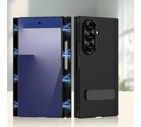 Hülle Funda para Z Trifold Case + Rotating Stand + Double Hinge,Cuero Cover para Samsung Galaxy Z Trifold(4)