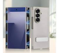 Hülle Funda para Z Trifold Case + Rotating Stand + Double Hinge,Cuero Cover para Samsung Galaxy Z Trifold(1)