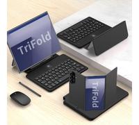 Hülle Funda para Z Trifold Teclado + Ratón + Adjustable Hinge Flip Folio + Stylus,Universal Book Cover Keyboard Kit para Samsung Galaxy Z Trifold(1)