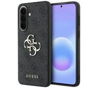 Hülle Guess Galaxy A37 Hardcase Cuero Sintético Gris Logo Metálico Dorado