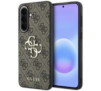 Hülle Guess Galaxy A37 Hardcase Piel Sintética Marrón Logo Grande Dorado