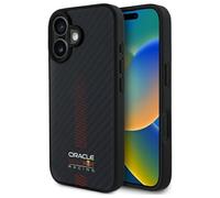 Hülle Hardcase iPhone 16 MagSafe Carbon Look Logo Red Bull Racing Negro/Rojo