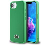 CG MOBILE Lacoste Iconic Petit Pique Woven Logo Compatible con MagSafe Funda para iPhone 16e (Verde)