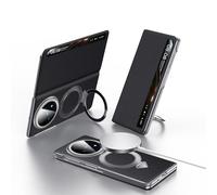 Hülle Magnetic Flip Funda para X Fold5 Case Cuero Luxury + 360°Rotating Ring Stand + View Window,Folio Cáscara Cover para Vivo X Fold5(3)