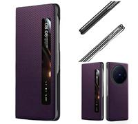 Hülle Smart Window Magnetic Flip Funda para X Fold6 Case(Púrpura)