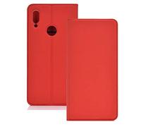 Hülle® Ultra Thin PU TPU Flip Case with Card Slot and Stand Function for Xiaomi Redmi Note 7 Pro/Xiaomi Redmi Note 7s/Xiaomi Redmi Note 7(Red)