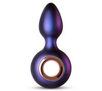 Hueman - Plug anal Deep Space Vibrante - Vibrador silencioso 6,50 cm para hombre y mujer Morado