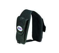 hünersdorff Alforja de sillín para bidón doble profesional, 6 + 3 l, con espacio para herramientas y sistemas de llenado de seguridad, ideal para trabajar libremente con motosierras, de nailon, negro,